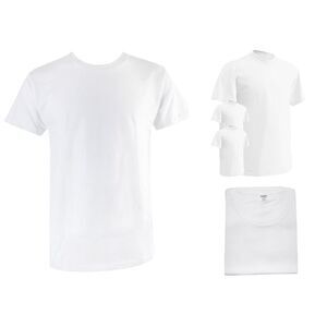 DBFL1 Men's Knockers 3-Pack Short-Sleeve Crew Neck Cottons White White